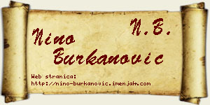 Nino Burkanović vizit kartica